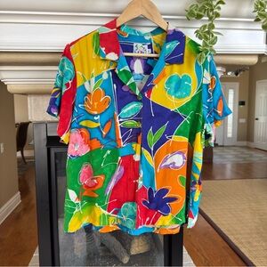 Vintage Jams World XL Button Down Shirt Womens